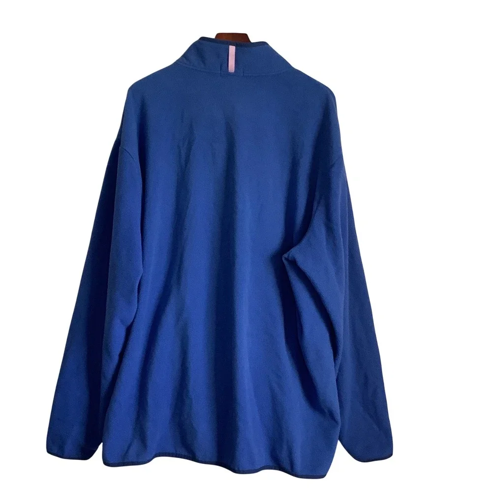 Polo Ralph Lauren Mens Blue Fleece Snap Mock Neck Pullover 3XLT Big & Tall